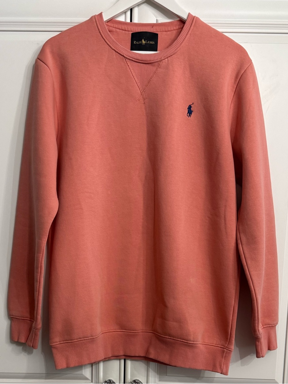 Polo Ralph Lauren Fleece Crewneck Sweatshirt Coral/Peach Daily Outfit Size XL RL